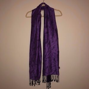 NWOT Purple and Black Music Note Scarf